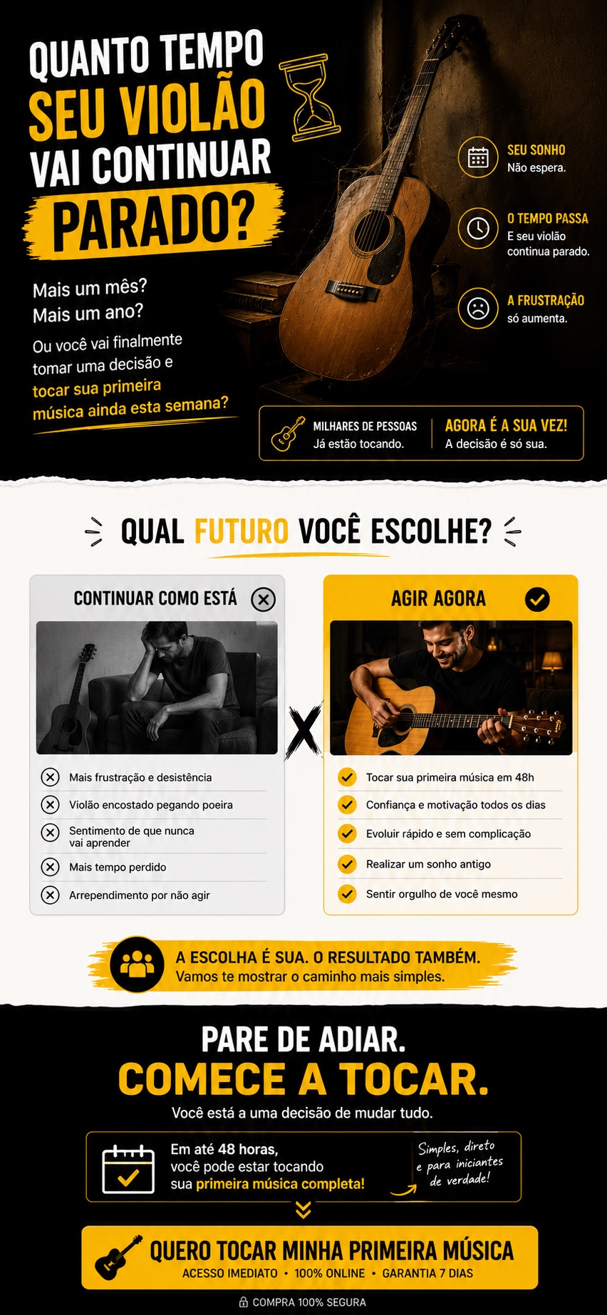 Quanto tempo seu violão vai continuar parado?