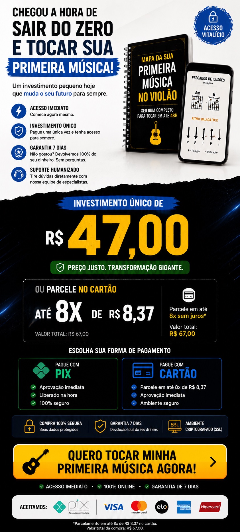 Oferta do Mapa Violão 48 Horas por R$47